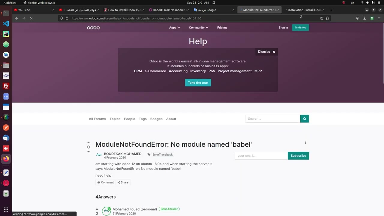 How to solve modulenotfounderror: no module named 'babel' in python 1 solve ModuleNotFoundError: No module named 'babel'