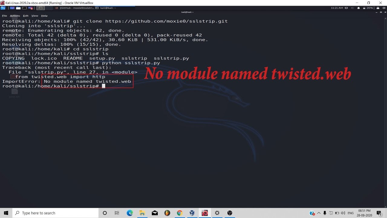 How to solve ModuleNotFoundError: No module named 'twisted' in python 1 solve ModuleNotFoundError: No module named 'twisted'